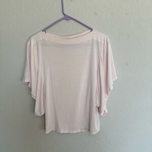 On the Road (Anthropologie) Relaxed Crew Neck Draped Sleeve Tee